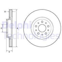 Delphi 2X Bremsscheibe Vorne Ø284 Mm BelüFtet FüR Fiat Tipo SchräGheck 356_ 1.4