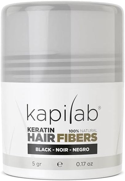 Kapilab Fibre Capillari | Nascondi la calvizie e dona volume (5 gr, Nero) (q2T)