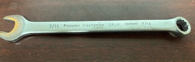 Popular Mechanics 7/16'' Combination Wrench   Model 20114   CR V   Vintage PM