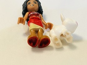 Lego Disney Princess Minifigure Lot Pua Pig & Moana Coconut Head, Fish, Oars Lot