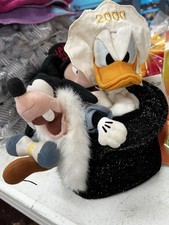 DISNEY STORE HAPPY NEW YEAR 2000 BEAN BAG SET GOOFY BABY  MICKEY.  READ 