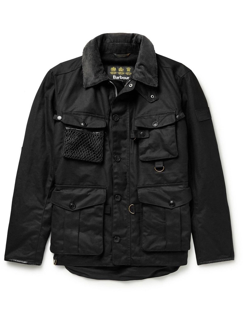 L8 Barbour Gold Standard Mens Black Fishing Grampian Wax Jacket, M, RRP £549