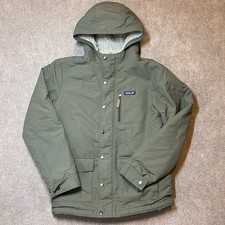 Patagonia Jacket Isthmus Parka Sherpa Lined Green Jacket Boys/Youth XL 14 