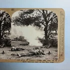 WW1 Military Stereoview C1916 Real Photo Ypres Belgium Leicster Regt Fallen