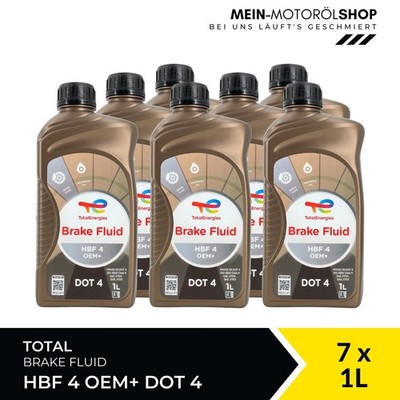 Total Brake Fluid HBF 4 OEM+ DOT 4 FORD Bremsflüssigkeit 7x1 Liter = 7 Liter