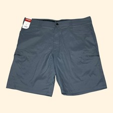 NEW Wrangler Authentics Mens Performance Cargo Shorts Gray 38 Stretch Casuals