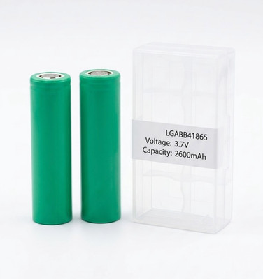 2-Pack 3.7V 2600mAh Li-ion Rechargeable Batteries, Tested Cells with Case