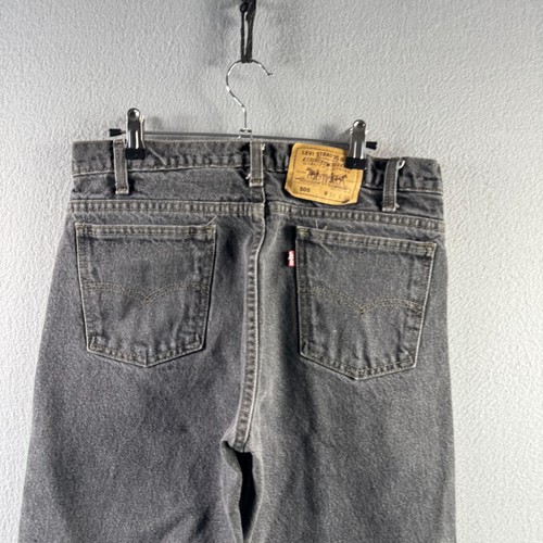 Jeans vintage Levis uomo 33x30 (adatto 31x29) nero 505 dritto anni 90 made in USA - Foto 6 di 19