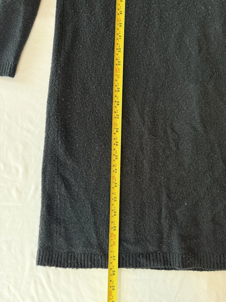 J Crew Women’s M Black Wool Blend Turtleneck Sweater Dress - Image 4 of 4