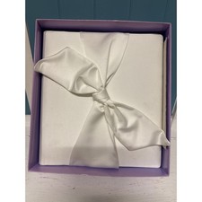 Elegant White Satin Wedding Photo Album Keepsake Album w/ full pages