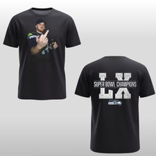 2026 Seattle Seahawks Sam Darnold Middle Finger Champions Parade Shirt 2D
