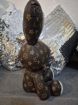Louis Vuitton Doudou Bunny Lewis Monogram Brown White Logo Teddy
