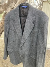 Vtg Pendleton Western Tweed Sport Coat 44R Blazer Virgin Wool two button 548 