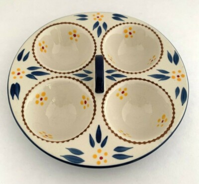 QVC Tempations by Tara Old World Blue Poached Egg Baking Serving Dish