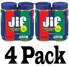 Jif Extra Crunchy Peanut Butter, 48 oz., 4 pk.