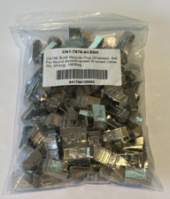 100 Pack of CAT5E Shielded RJ45 Connectors- OD Under 6.5mm 8 Pins