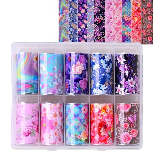 Nail Art Foil Sets, Marble, Butterfly, Flower, Animal, Xmas,Transfer Foils,UK - Picture 5 of 31