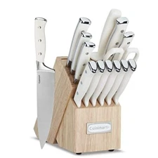 Cuisinart C77CTR-15P 15-Piece High Carbon Steel with Block Knife Set - Natural