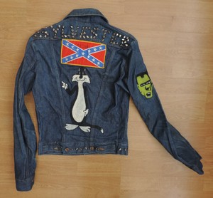 jaqueta pintada a mao