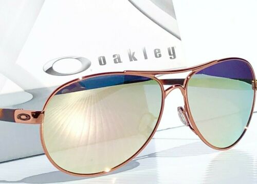 Oakley Feedback Rose Gold POLARIZED Galaxy Rose Mirror Aviator Women's Sunglass - Picture 1 of 19