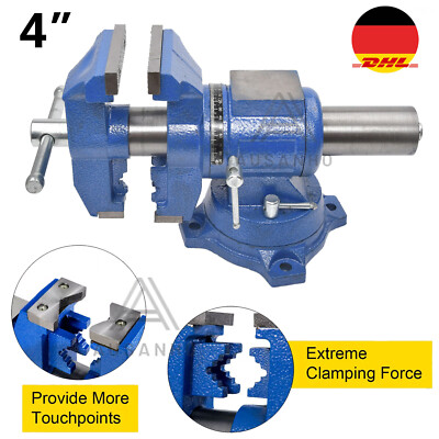 Multifunktions-Schraubstock 360° drehbar 100mm 4'' Spannweite Maschinen Werkbank