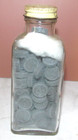 HALL'S PHARMACY WOLFBORO, NH Vintage Medicine Bottle w/Black Tablets WYITH 1949 — photo 3