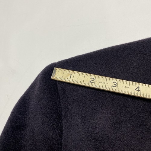 Vintage Saks Fifth Avenue Cashmere Trench Coat 42S Navy Men Silk Lined USA Made - Picture 13 of 16