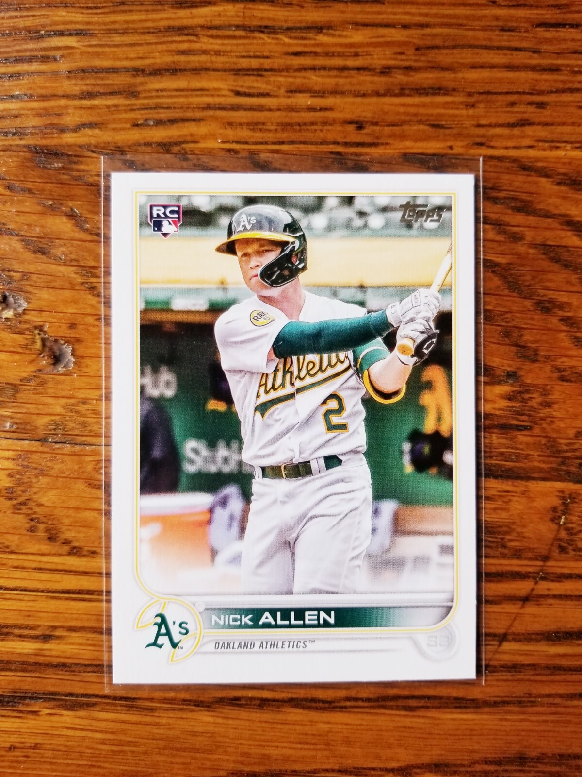 2022 Topps Update Nick Allen #US117 Rookie Photo Variation SP Oakland Athletics