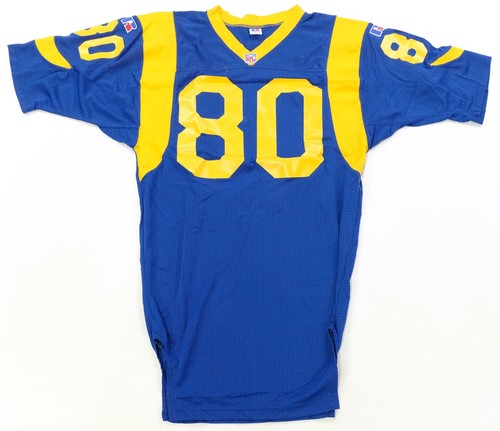 Rare Vintage RUSSELL ATHLETIC Isaac Bruce Los Angeles Rams Jersey 90s Blue SZ 42