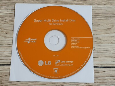 LG Super Multi Drive Install Disc Software for Windows Laufwerk DVD Brenner NEU