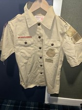 Boy Scout BSA UNIFORM Tan SHIRT Youth Medium Short Sleeve K68