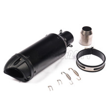 51mm Inlet Motorcycle Muffler Exhaust Tail Pipe For R25 R6 Ninjia 250 Atv Black