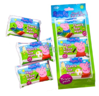 Peppa Pig Hand Und Gesicht Tücher 10 Tücher Pack 3 (30 Tücher)
