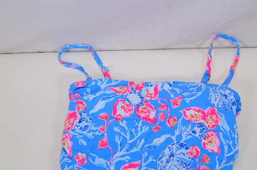 NWT Lilly Pulitzer Lorenda One Piece Swimsuit Blue Bahamian Rhapsody Sz 12 - Picture 2 of 7