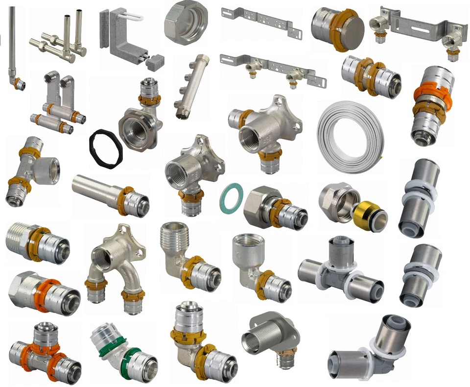 Uponor UniPipe Rohr  S Press Plus Pressfittings Wandscheibe Bogen Übergang - Bild 2 von 2