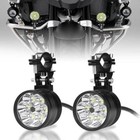 2X Motorcycle 6LED Spot Light Auxiliary Headlight Hi-Lo Driving Fog Lamp 12V 24V