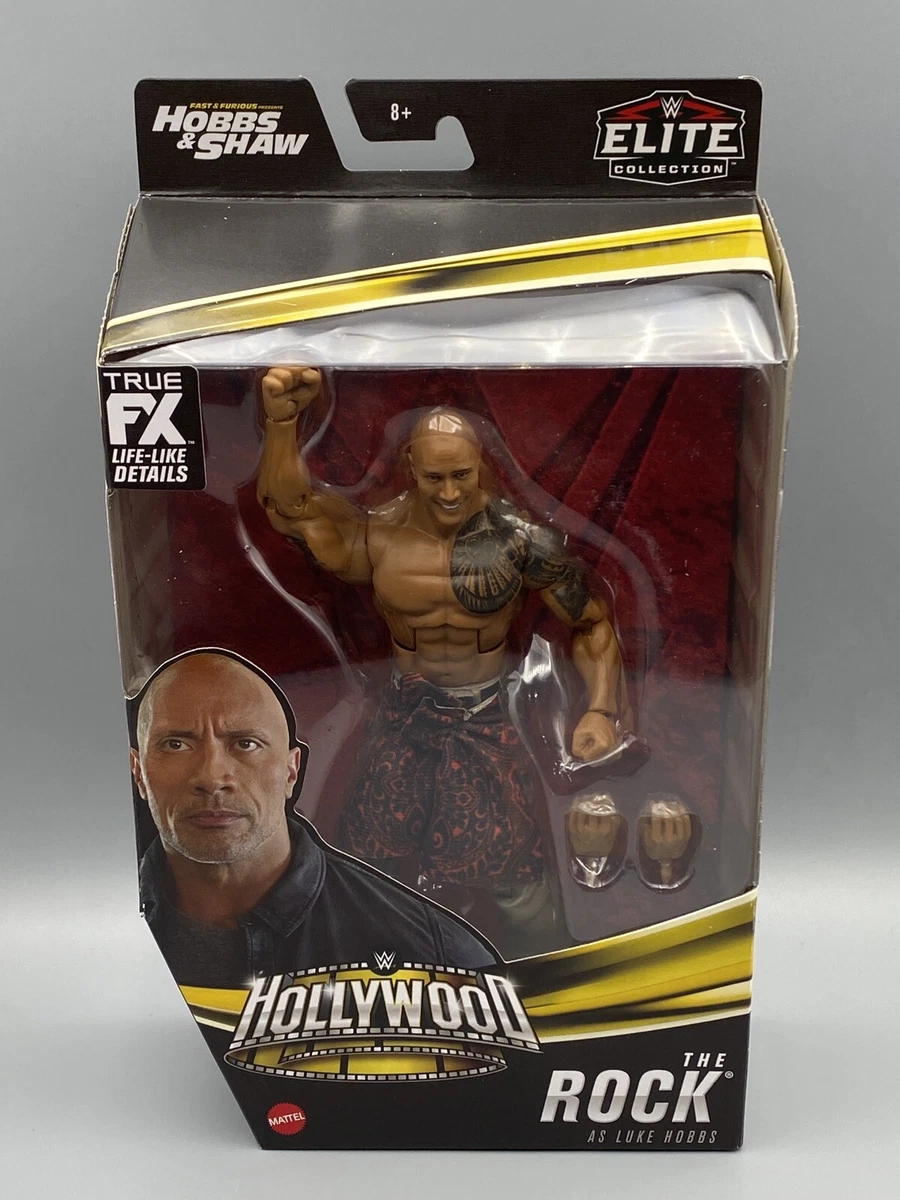 WWE Elite Hollywood Dwayne The Rock Johnson Luke Hobbs Shaw Action Figure New