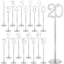 20 Pcs Table Numbers Wedding Table Numbers Wood Table Numbers for Wedding Rec...