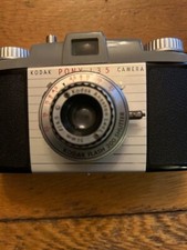 Kodak Pony 135 Camera with brown leather case - parts only