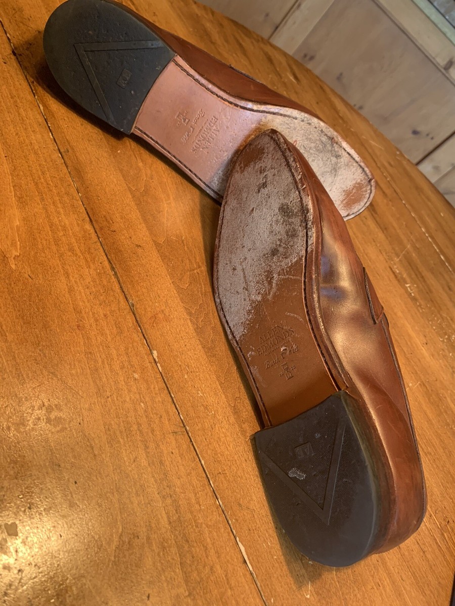Allen Edmonds Lake Bluff Loafer Mens 10.5 Brown Vamp Woven Slip On Leather Penny Allen Edmonds Lake Bluff Walnut Brown Penny Loafers 10 B | eBay main image 2