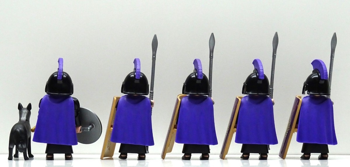 5 Figurines Playmobil Romains Garde Or – Casques De Prétoriens Rares Pour Collection Et Custom