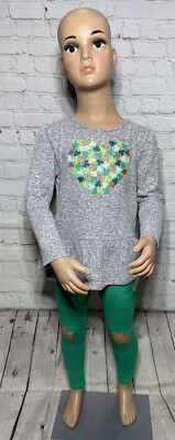 St. Patrick s Day- Shamrock Heart Long Sleeve Cozy Top and Leggings Set-Cat Jack