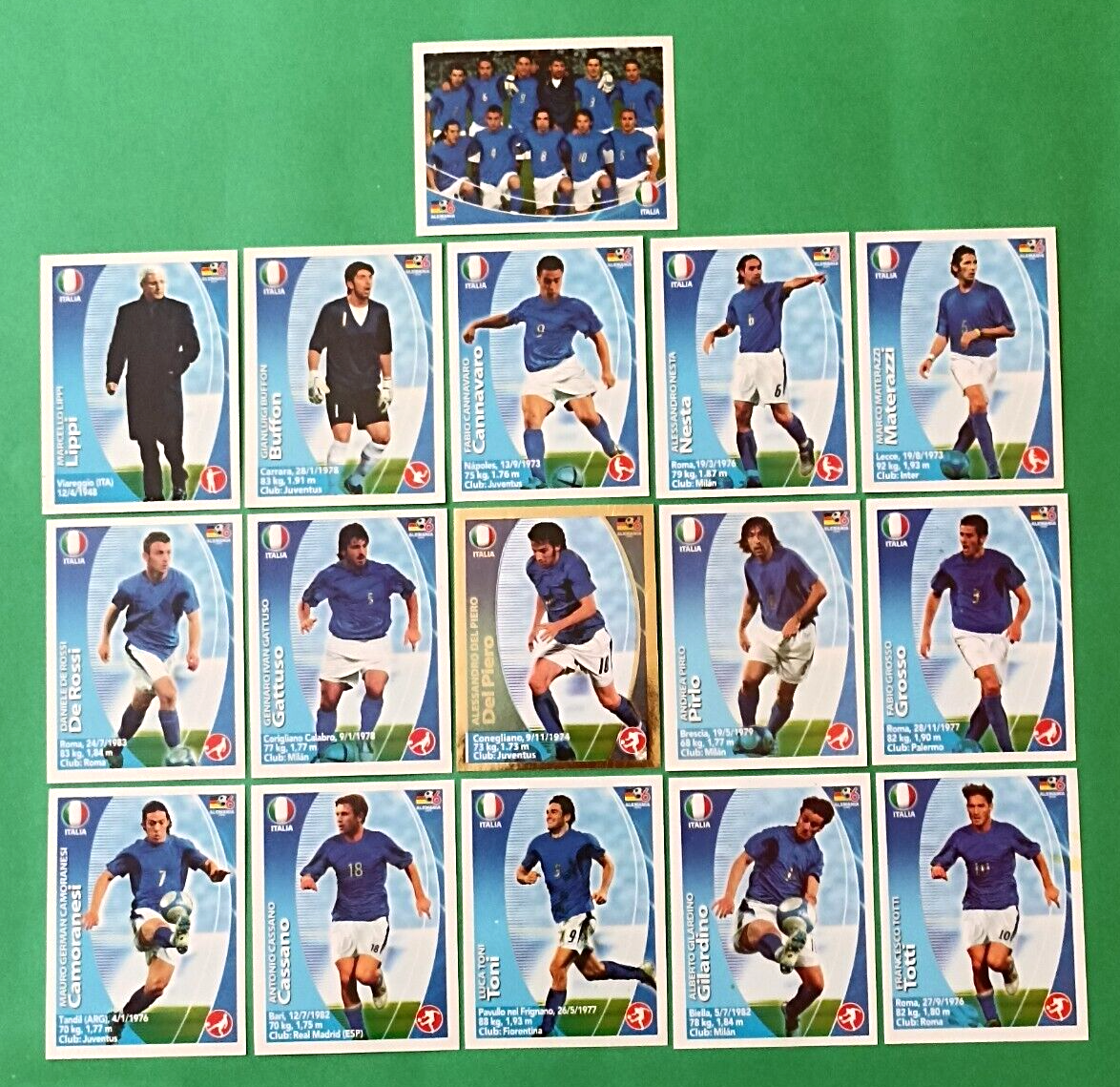 2006 Navarrete Germany World Cup FIFA Action - E17 ITALY FULL TEAM