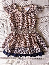 SALE @ Nearly New PIPER Leopard Jaguar Cheetah Print Girls Dress Size S 6 / 6X