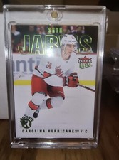 2021-22 Ultra Fleer Seth Jarvis Green Foil 19/25 RC Rookie Carolina SSP