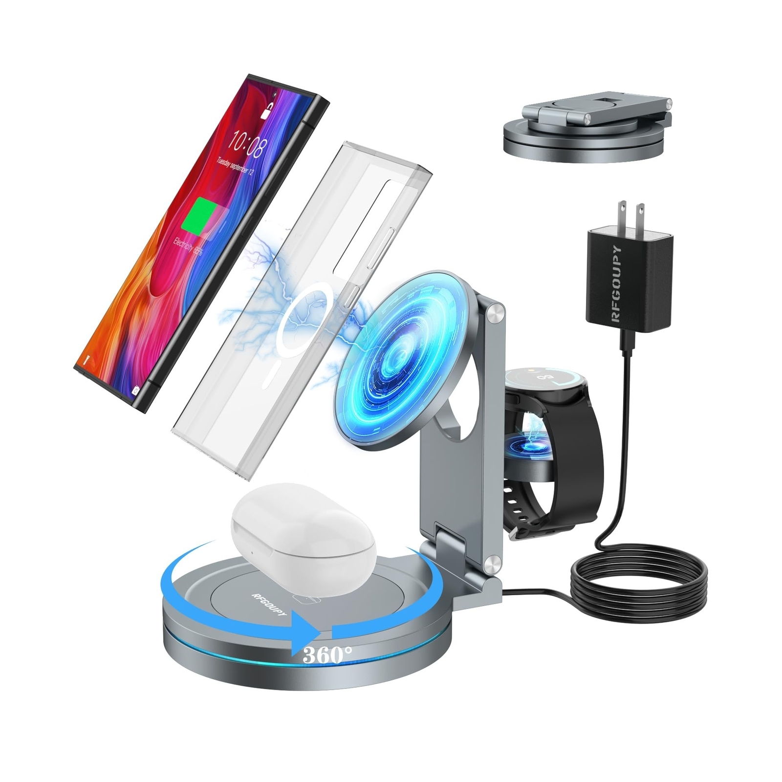 Magnetic Fast Wireless Charger for Samsung Phones-image