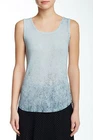 Nwt T Tahari "Moonstone" High-Low Hem Scoop Neck "Karina" Knit Tank Top Size M