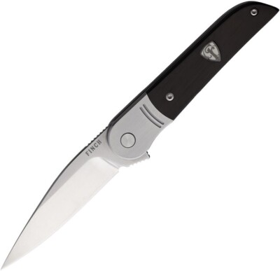 FINCH Stinger Framelock Folding Knife 3'' 154CM Steel Blade Ebony Wood Handle