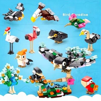 LELE 10 in 1 Bird Building Brick Block Kits Small Brick Sets Party Bag Fillers