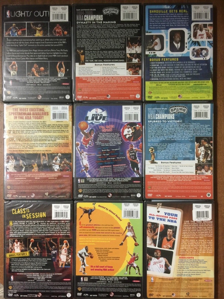 11 New NBA DVDs, Shaq, Spurs, Hardwood Classics, All Access